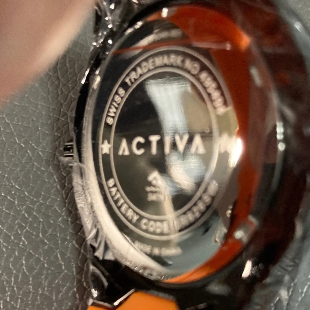 Activa Men's Watch - 44mm Case - Orange Band (ACW9349-001)